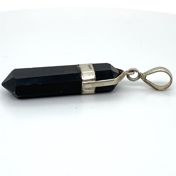 Schorl 29.50ct Solid 925 Sterling Silver Pendant - Picture 3 of 7